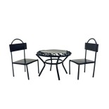 Set Tavolo Rotondo con 2 Sedie in Ferro Miniatura per Presepe 965067