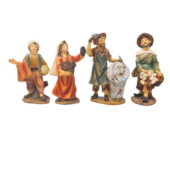 Pastori per Presepe Mestieri in Resina 12 cm 12 Statuine 219399