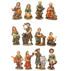 Pastori per Presepe Mestieri in Resina 12 cm 12 Statuine 219399