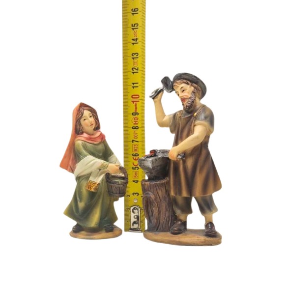 Pastori per Presepe Mestieri in Resina 12 cm 12 Statuine 219399