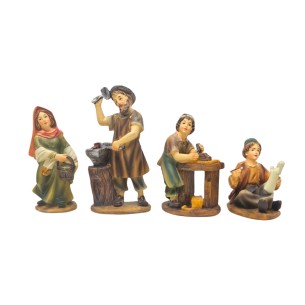 Pastori per Presepe Mestieri in Resina 12 cm 12 Statuine 219399 2