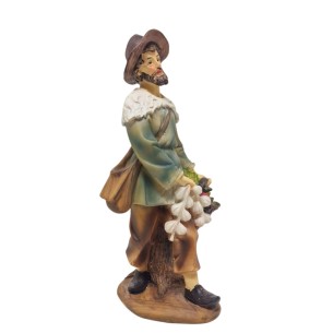 Pastore Singolo in Resina 20 cm Uomo con Ortaggi 219337B 2