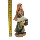 Pastore Singolo in Resina 20 cm Donna con Secchio