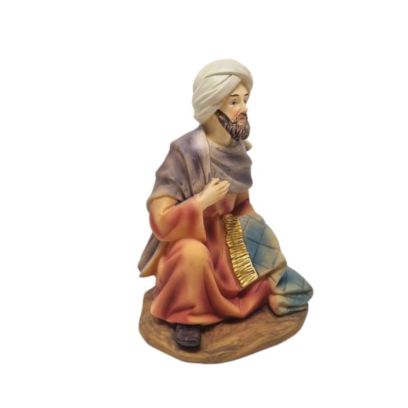 Pastore in Resina 20 cm Uomo Seduto 219337H