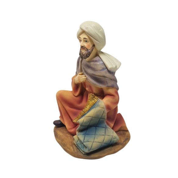 Pastore in Resina 20 cm Uomo Seduto 219337H