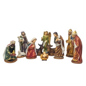 Natività in Resina 20 cm 11 pezzi per Presepe 180182