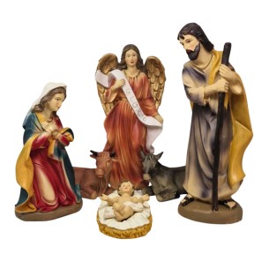 Natività in Resina Completa 40 cm Set 9 pezzi per Presepe 390647 2