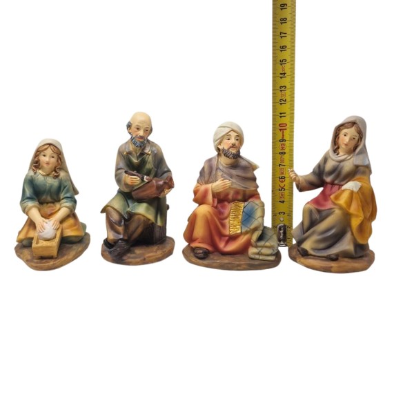 Pastori Mestieri in Resina 15 cm per Presepe 12 Pezzi 219368