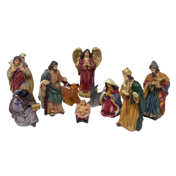 Natività in Resina 20 cm 10 pezzi per Presepe 743740