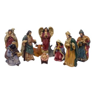 Natività in Resina 20 cm 10 pezzi per Presepe 743740