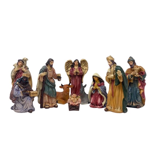 Natività in Resina 20 cm 10 pezzi per Presepe 743740