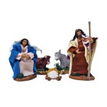 Natività in Terracotta di Caltagirone 8 Statuine 10 cm