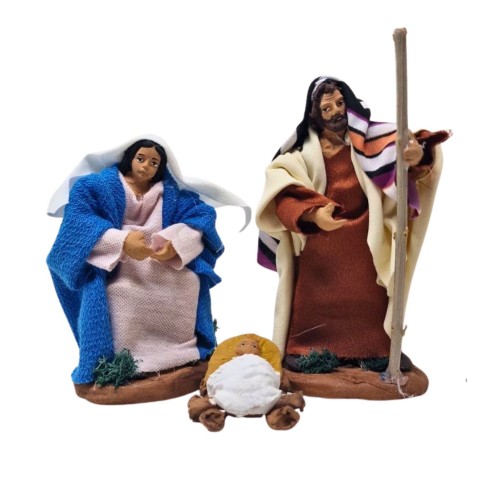 Natività in Terracotta di Caltagirone 8 Statuine 10 cm