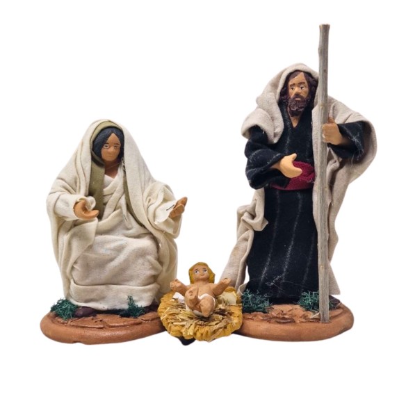 Natività in Terracotta di Caltagirone 8 Statuine 14 cm
