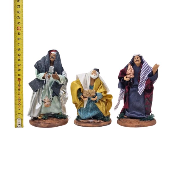 Natività in Terracotta di Caltagirone 8 Statuine 14 cm
