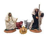 Natività in Terracotta di Caltagirone 8 Statuine 14 cm