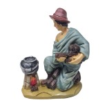 Pastore in Resina 20 cm Uomo con Pentola 611179C
