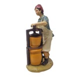 Pastore in Resina 20 cm Uomo con Torchio 611179E