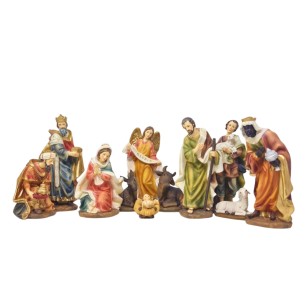 Natività in Resina 25 cm 11 pezzi per Presepe 630170