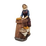 Pastore in Resina 20 cm Donna che Vende Pane 188091A