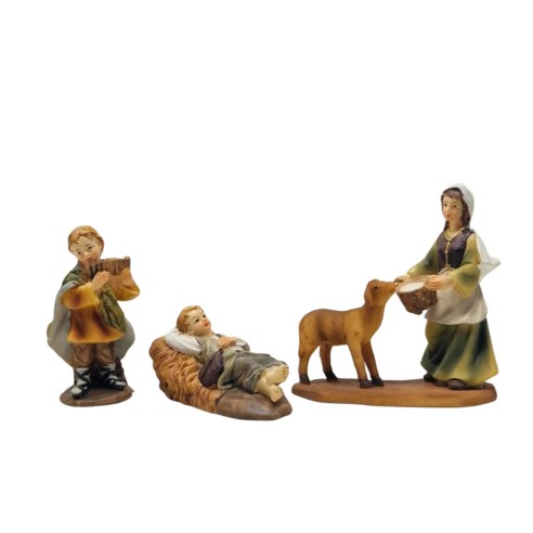 Pastori in Resina 9 cm 11 pezzi Statuine per Presepe