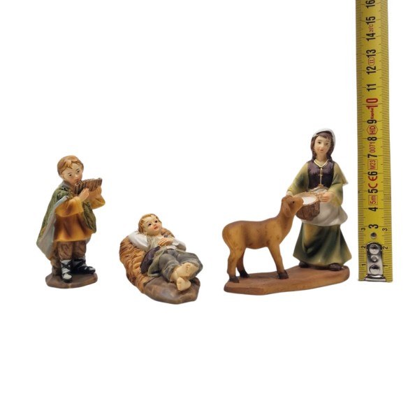 Pastori in Resina 9 cm 11 pezzi Statuine per Presepe