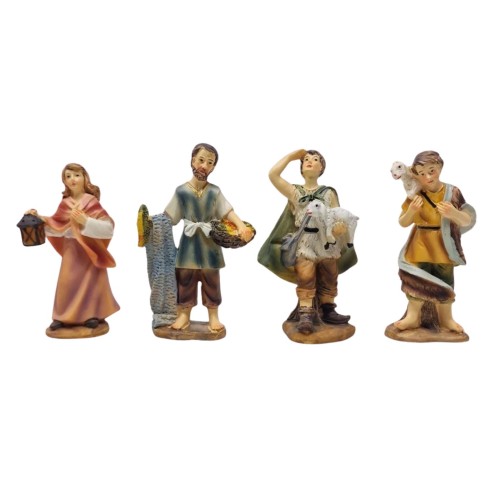 Pastori in Resina 9 cm 11 pezzi Statuine per Presepe