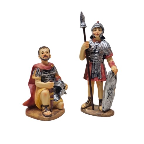 Pastori in Resina 9 cm 12 pezzi Statuine per Presepe 159145B