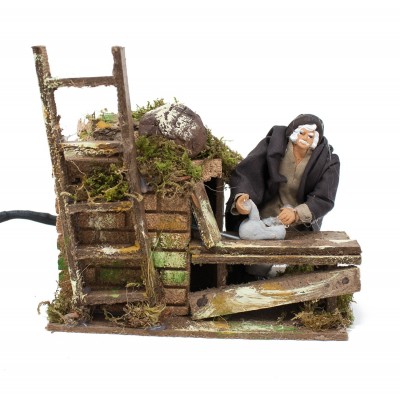 Pastore per Presepe in Movimento 14x9 cm Il Falegname 79014