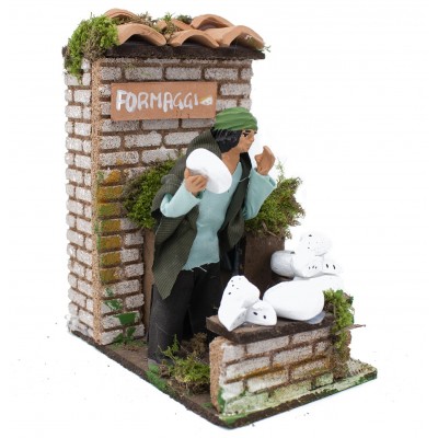 Pastore per Presepe in Movimento 14 cm x 9 cm Venditore di Formaggi 43138