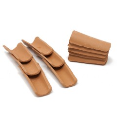 Tegole in terracotta per presepe 4,4 cm coppi 12 pz