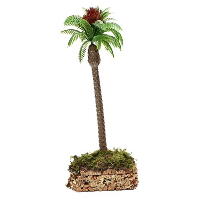 Palma Singola H 20 cm con Base in Sughero Miniature Alberi Presepe - 57612