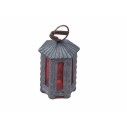 Lanterna Esagonale in Metallo 3 cm con Luce Rossa 3,5 V - A45TR