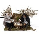 Pastore per Presepe in Movimento 14x9 cm Giocatori di Carte 79058