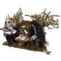 Pastore per Presepe in Movimento 14x9 cm Giocatori di Carte 79058