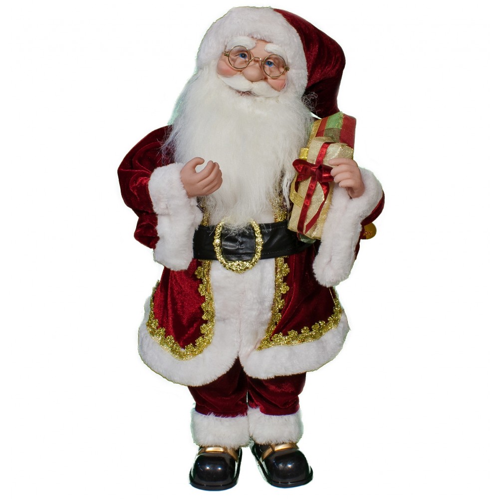 Babbo Natale 90 Cm.Babbo Natale Con Musica E Movimento 55 Cm Classico 43818 Ivostore