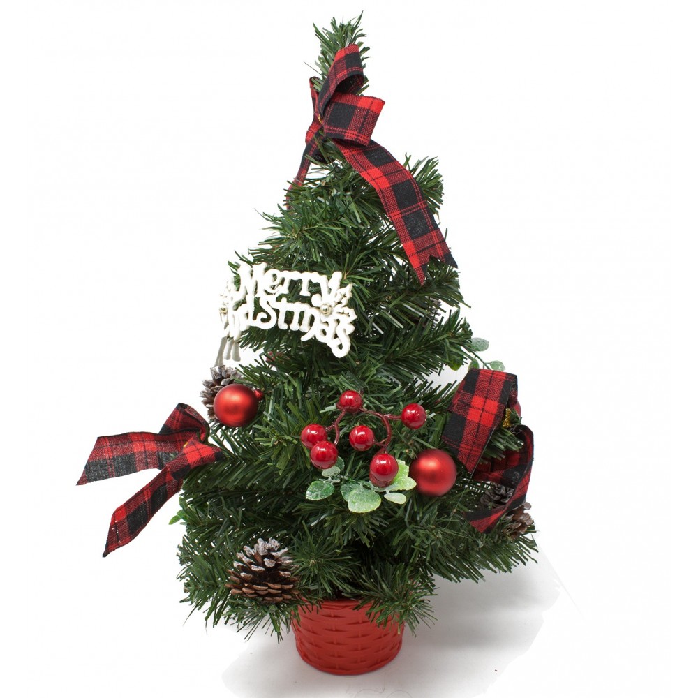 Albero Di Natale Addobbato.Alberello Natalizio Addobbato Grande 50 Cm Ivostore