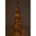 Albero di Natale Conico 60 cm Oro con 20 Luci LED 48227