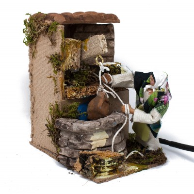 Pastori per presepe in movimento Donna con pozzo