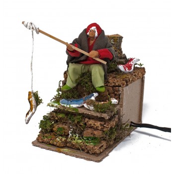 Pastore per Presepe in Movimento 14x9 cm Il Pescatore 79020