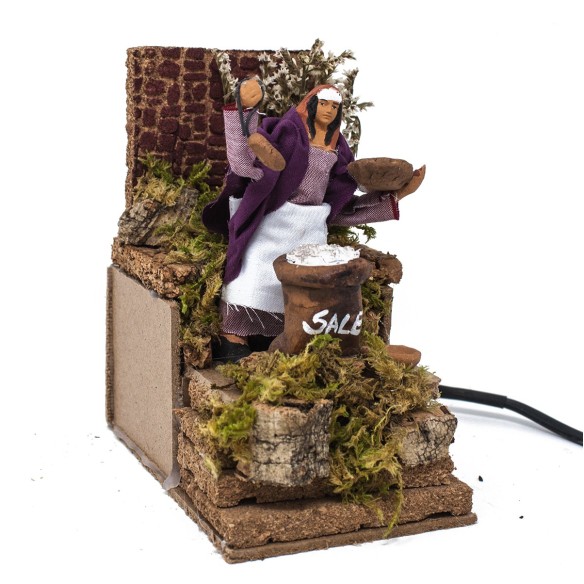 Pastore per Presepe in Movimento 14 cm x 9 cm Venditore Sale 42797