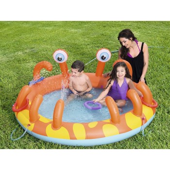 Piscina Play Center Gioco Gonfiabile Granchio con Spruzzo 53058