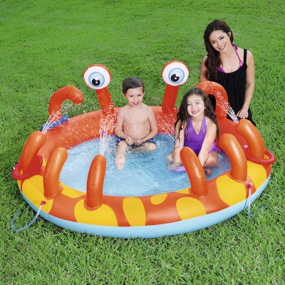 Piscina Play Center Gioco Gonfiabile Granchio con Spruzzo 53058