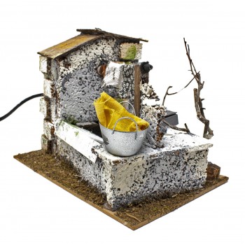 Scena per Presepe Fontana con Lavatoio 20 x 14 x 17 cm Pompa Funzionante - 10978