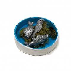 Bacinelle con Pesce Pescheria 4 Miniature per Presepe 10805