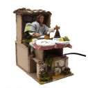 Uomo che Mangia Pastore per Presepe in Movimento Statuina 10 cm