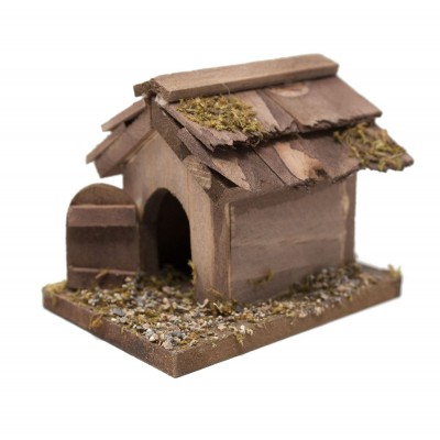 Cuccia per Cane in Legno Decorazione per Presepe - 11475