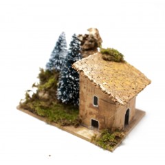 3 Casette  con Alberi per Presepe 10x6 cm 11565B